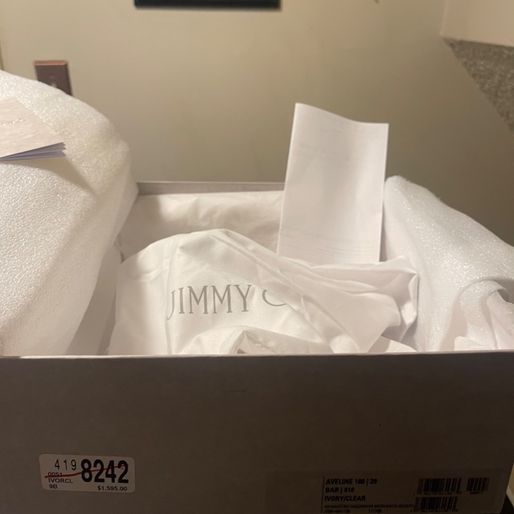 Jimmy Choo Aveline 100m Pumps with Tulle Detail - Picture 9 of 11